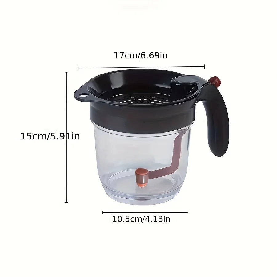 Fat Separator with Bottom Release Fat Separator for Cooking Fat Separator with Oil Strainer Kitchen Grease Separato