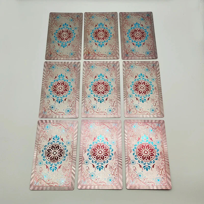 Fantastic 80 Pieces Silver foil Tarot Cards Waterproof PVC Quality With Flip Box As A Luxury Gift