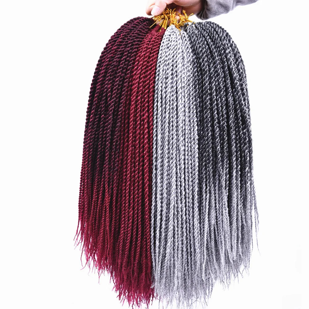 Full Star Senegalese Twist Crochet Braids | 30 Strands/Pack | Ombre Colors