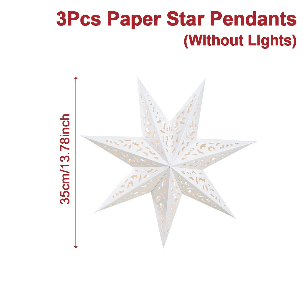 Christmas Paper Star Pendant Merry Christmas Decorations for Home 2025 Navidad Xmas Tree Hanging Lampshades Ornament New Year