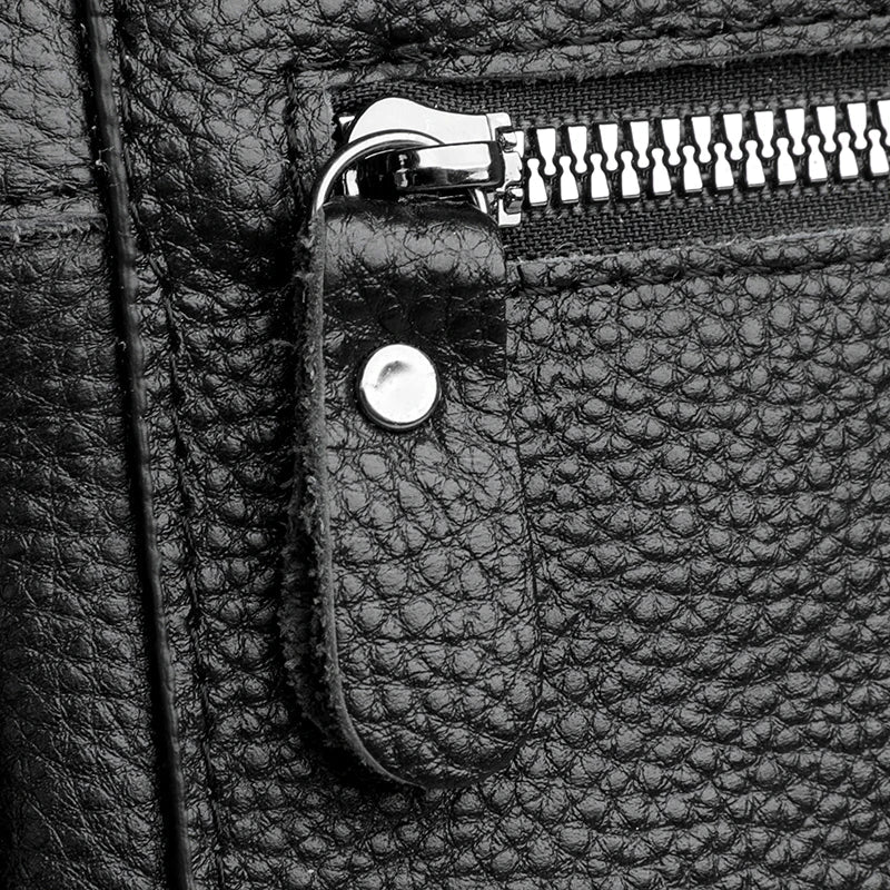 High Quality Genuine Leather Men's Shoulder Bag | Cow Leather Casual Daily Use Crossbody Purse & Handbag (Soft, Solid Color)