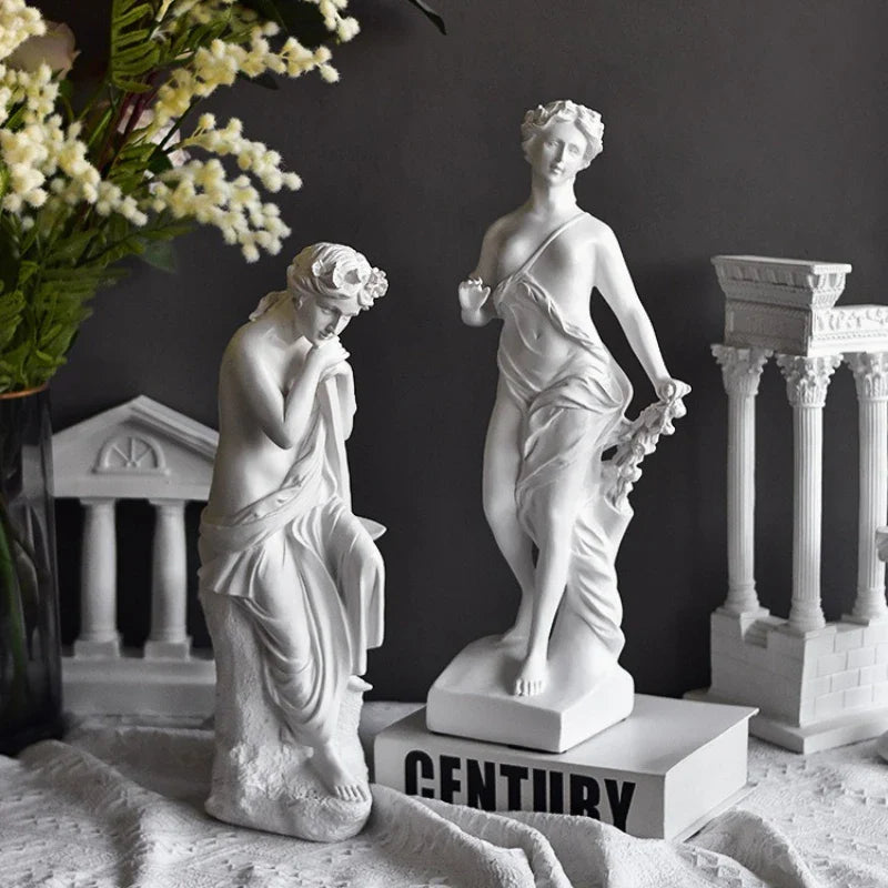 Ancient Greece Venus Emerging Goddess Resin Sculpture Handmade Classical Female Statue Aphrodite Ornament  Decor Art Collector