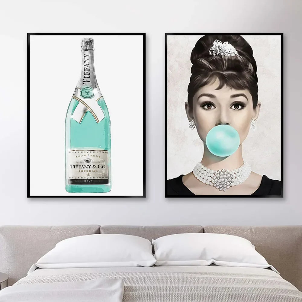 Breakfast At Tiffany's Posters And Prints Nordic Poster Audrey Hepburn Wall Art Canvas Painting Fashion Wall Pictures For Room