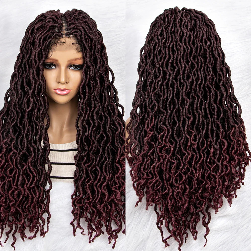 HD Transparent Lace Braided Wig with Lambswool Curls