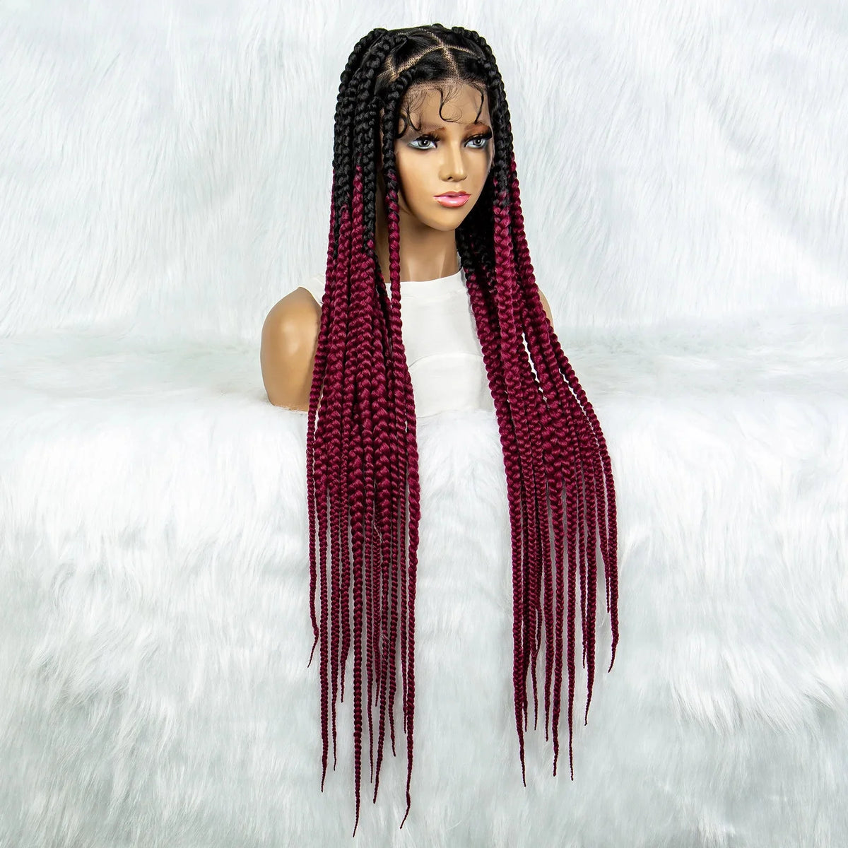 HD Lace Knotless Square Box Braids Wig | Full Lace | Baby Hair | Black Women