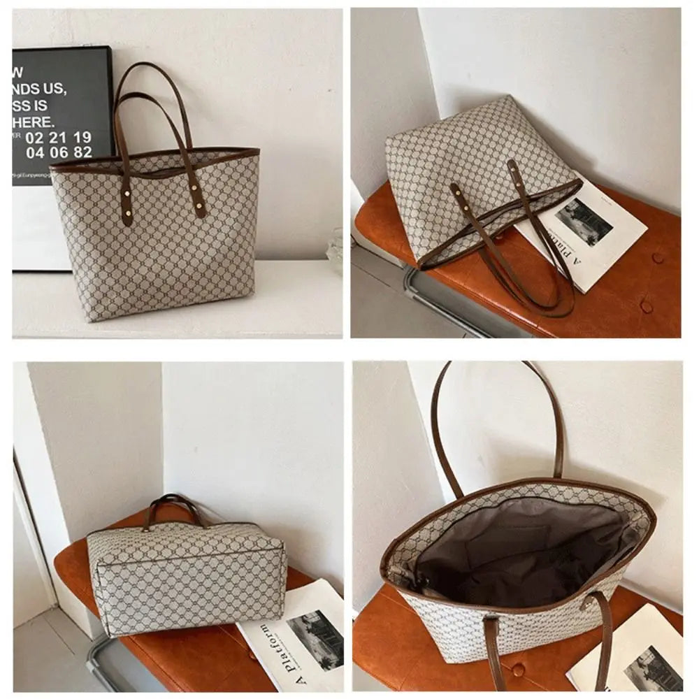 Fashion Women's Handbags | Classic Design Shoulder Bag & Large Capacity Tote Bag (Ladies Casual Commuting Bag)