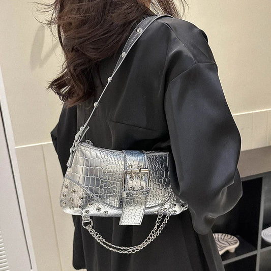 Fashion Women's Shoulder Bag | Y2K Armpit Bag & Luxury Design Pleated Underarm Bag (Solid Color Messenger Purse Hobos Handbags)