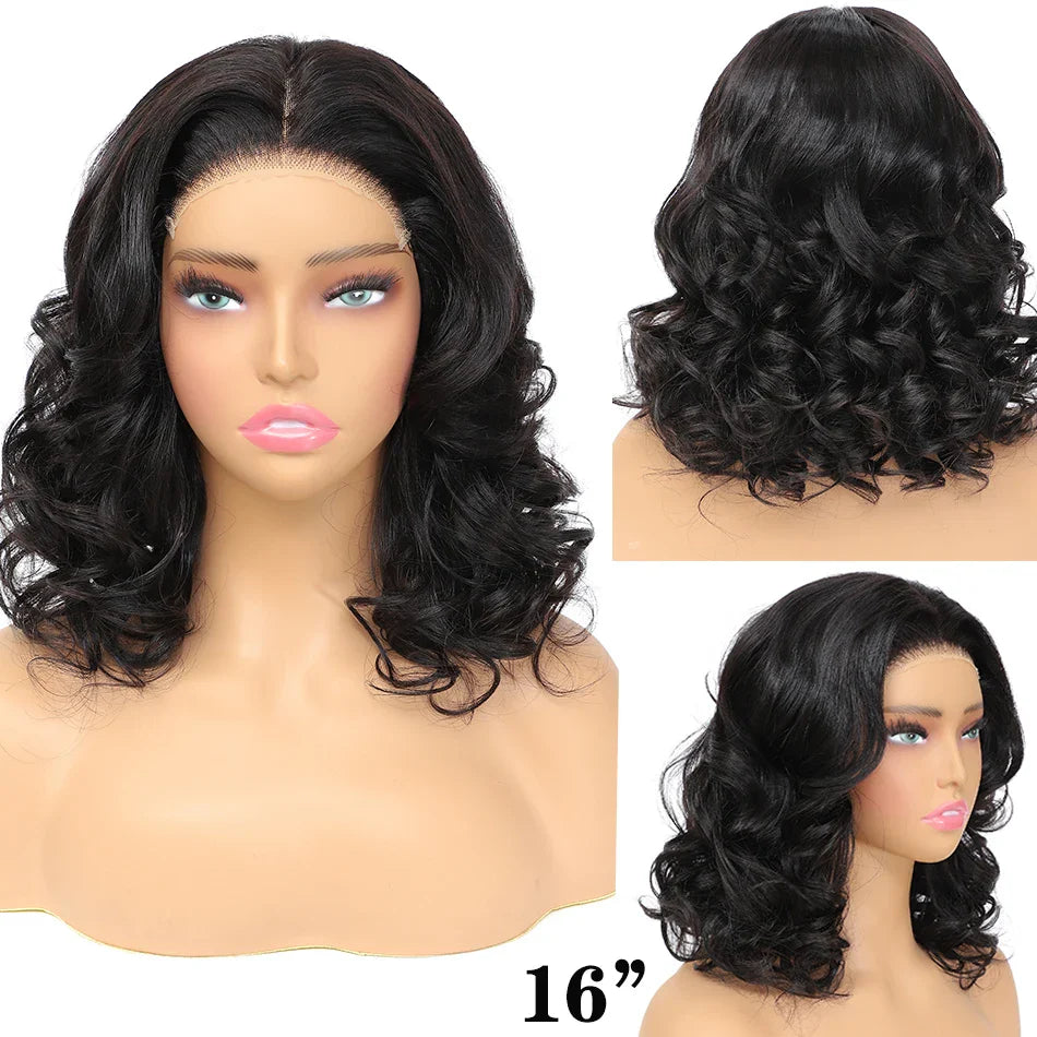 Vietnamese | 100% Human Hair | Bouncy Body Wave | HD Transparent Lace | Glueless | Wear And Go | Pre Plucked | Lace Closure Wigs