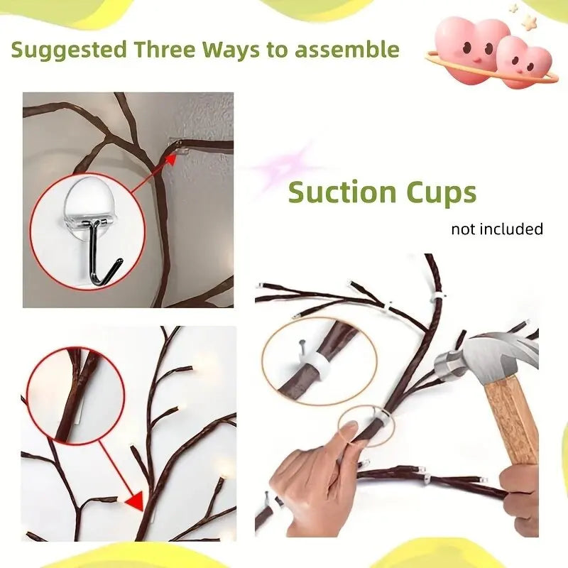 1PC Solar 96LED Willow Vine Lights,Outdoor Waterproof Fairy String Lights,Wall Decor Lamps For Garden,Porch,Shop,Terrace,Pathway