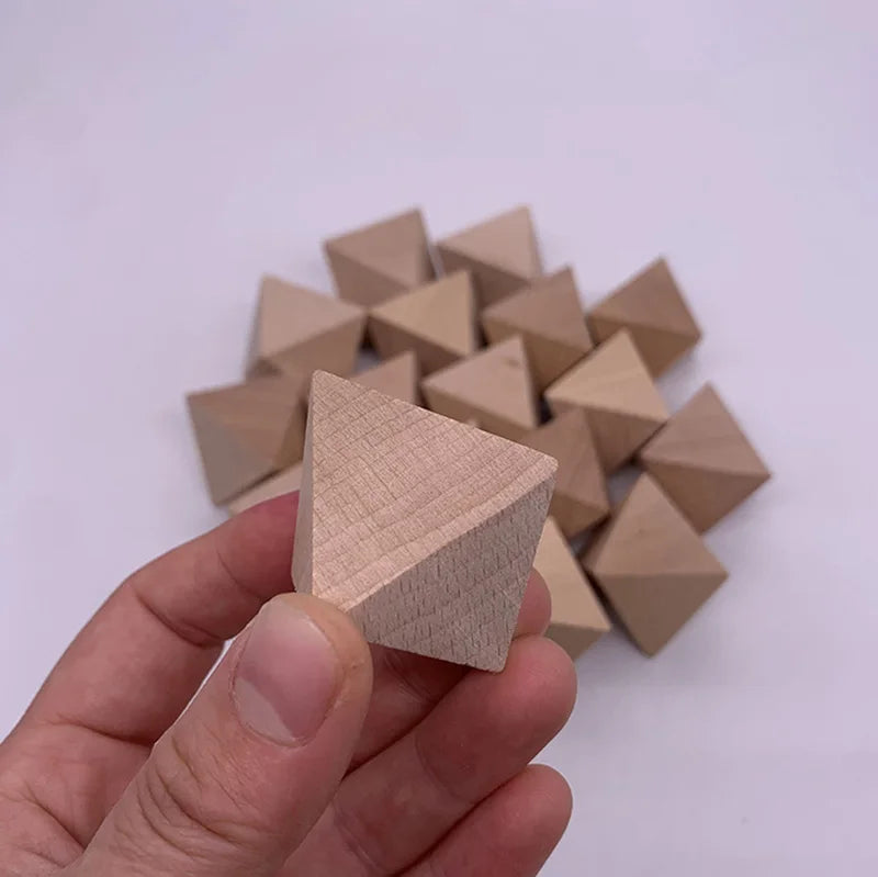 1 piece Wooden Blank 8 Sided Dice Sieve DIY Board Game Accessories