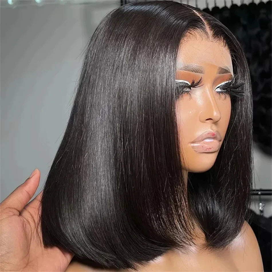 Brazilian Straight Bob Wig | Glueless Lace Front Wig | 180% Density | 4-16 Inches