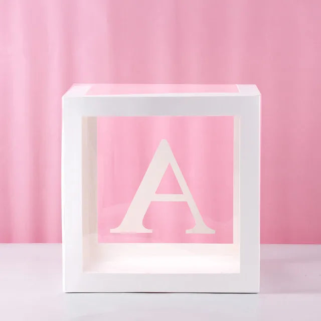 First Birthday Balloon Boxes For Party Decorations 1st Birthday Balloon Blocks Decor with ONE Letter Boy Girl Baby Shower Decor