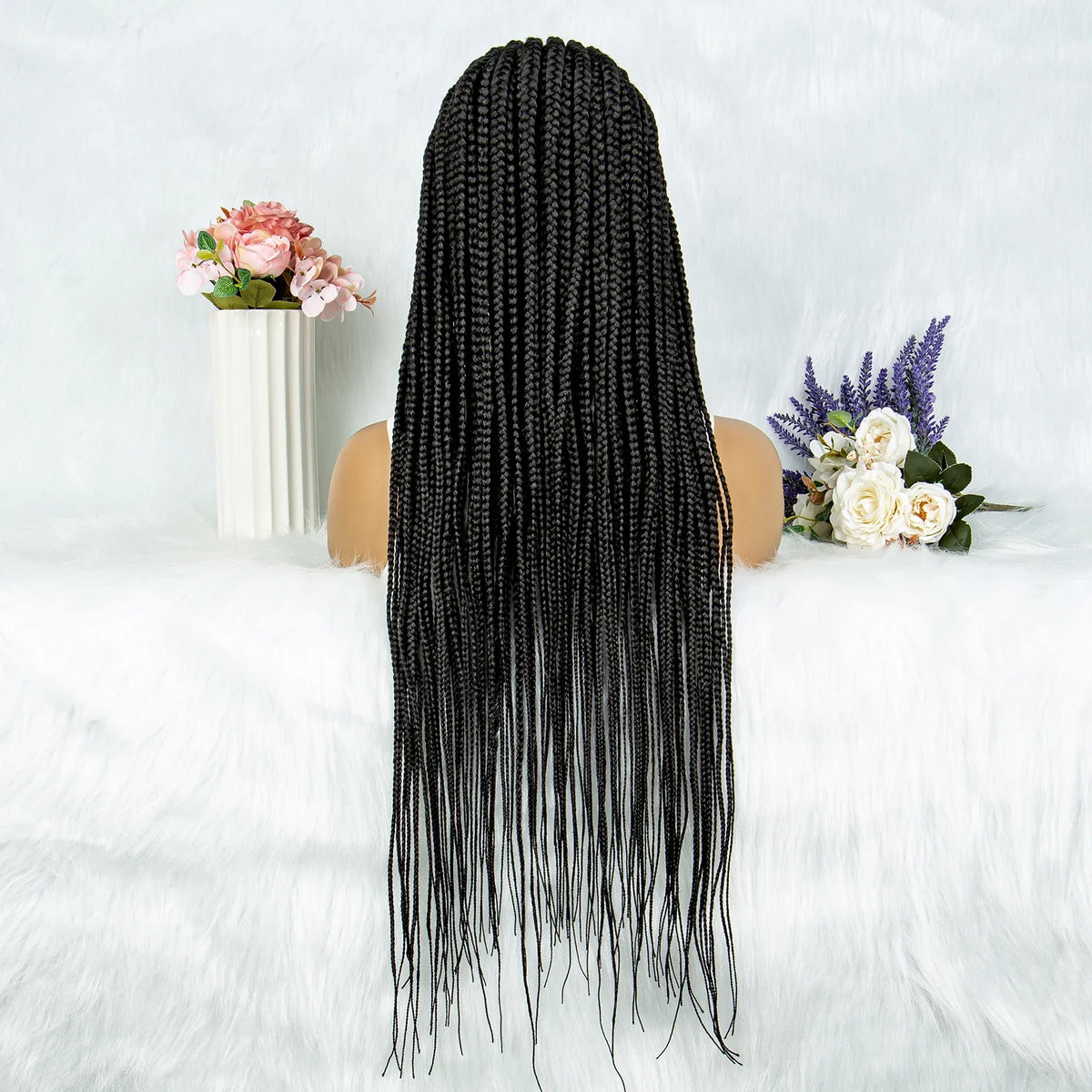 Fulani Cornrow Box Braids Wig | Full Lace | Baby Hair | Black Women