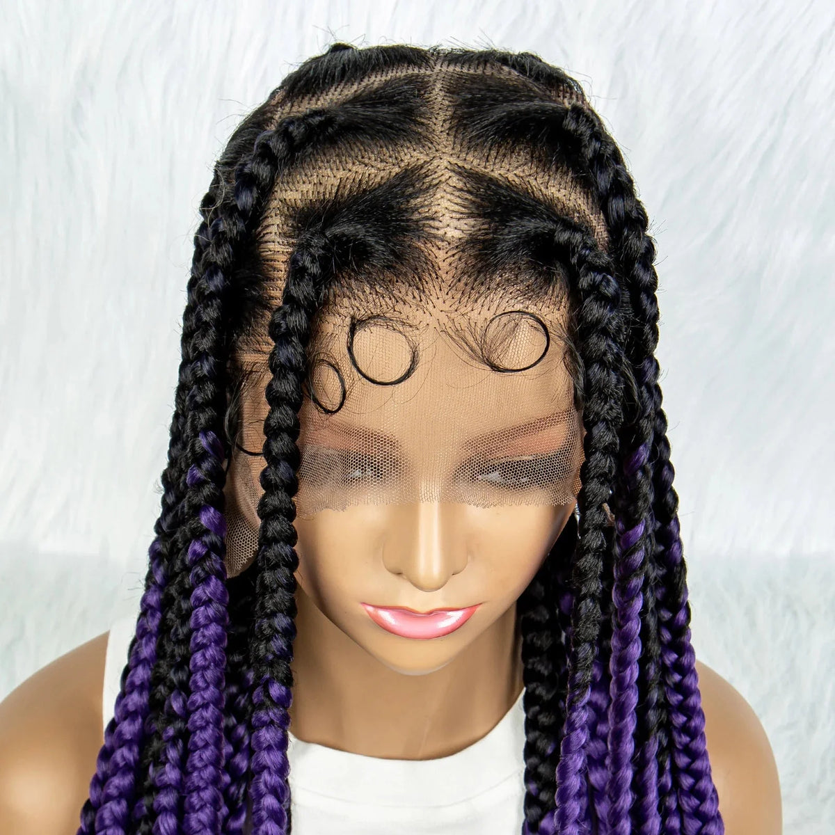 HD Lace Knotless Square Box Braids Wig | Full Lace | Baby Hair | Black Women