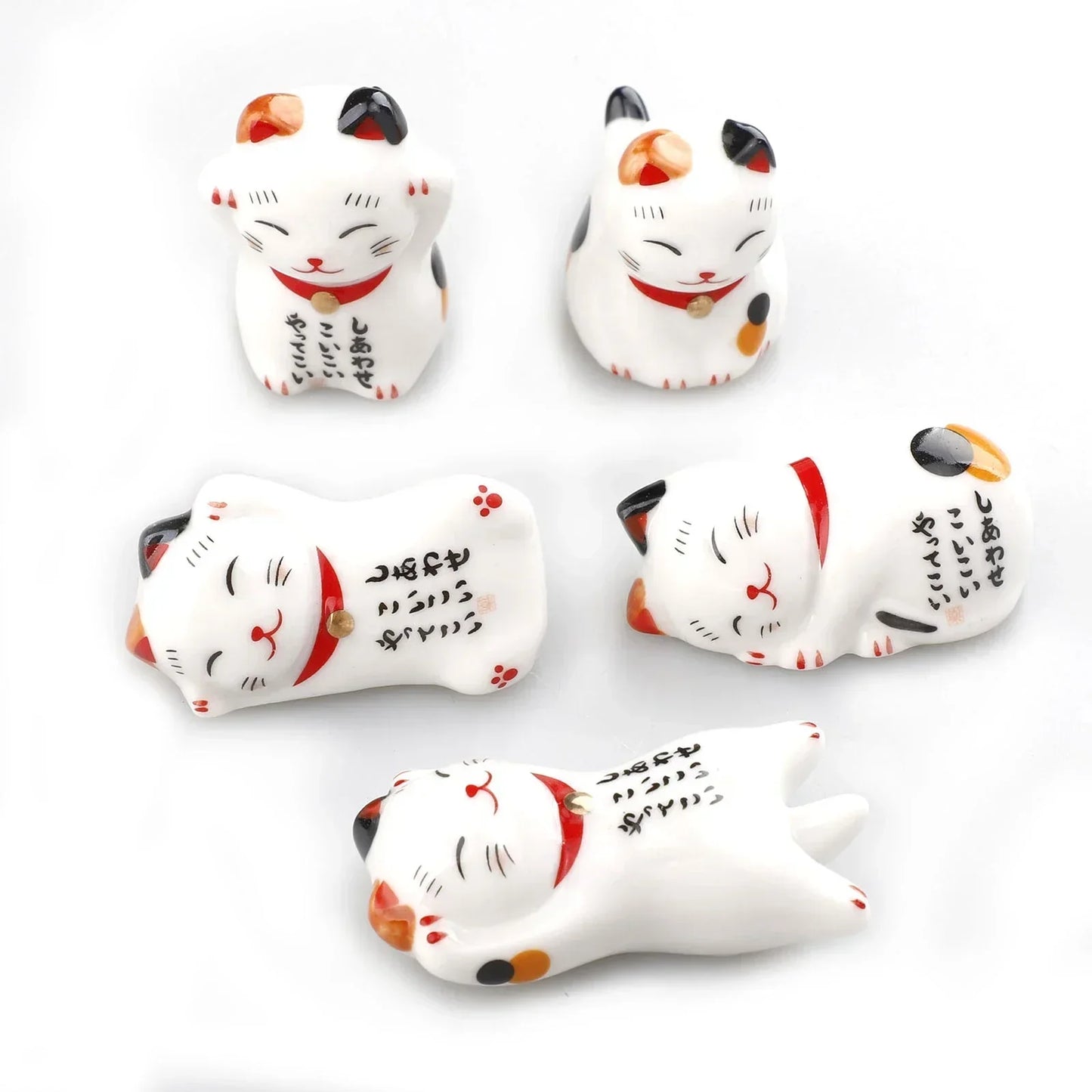 set Chopstick Rest Table Decor Ceramic Frog Chopsticks Spoon Rack Holder Durable Ornaments Set Fork Knife Stand Cat Tableware