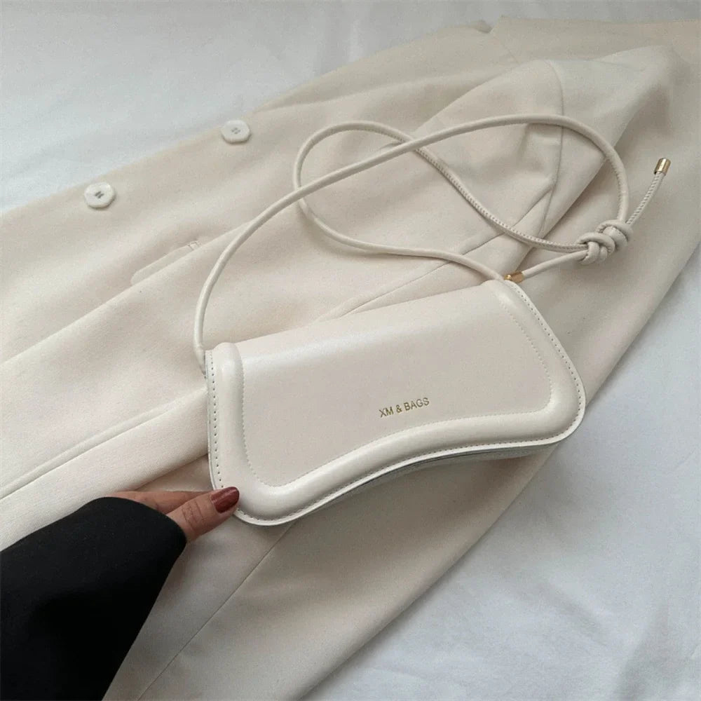 Ladies Shoulder & Crossbody Bags | PU Leather Women's Underarm Bags & Solid Color Small Top-Handle Purse (Female Daily Handbags)