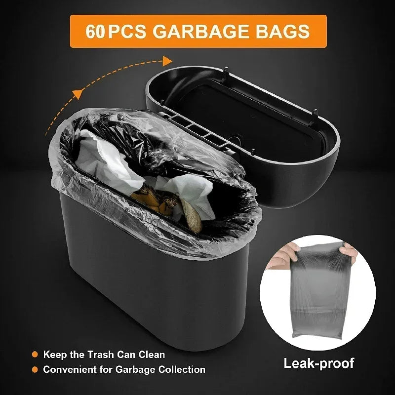 Car Trash Can (With Lid), Small Car Trash Can, Leak-Proof Mini Car Supplies