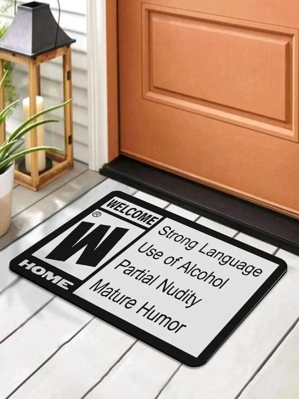 VIKAMA Welcome Printed Carpet, Durable and Washable, Crystal Velvet Home Entrance Doormat, Bedroom Entrance Mat, Home Decor