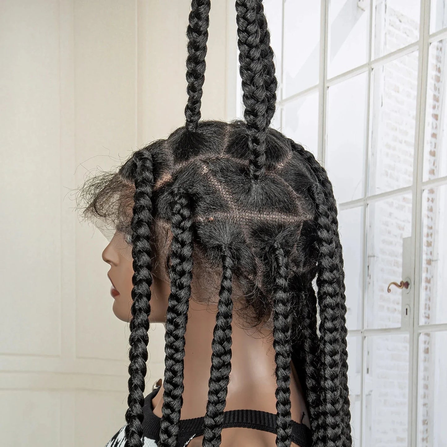 Jumbo Cornrow & Knotless Box Braids Wig | Full Lace | Baby Hair | Black Women