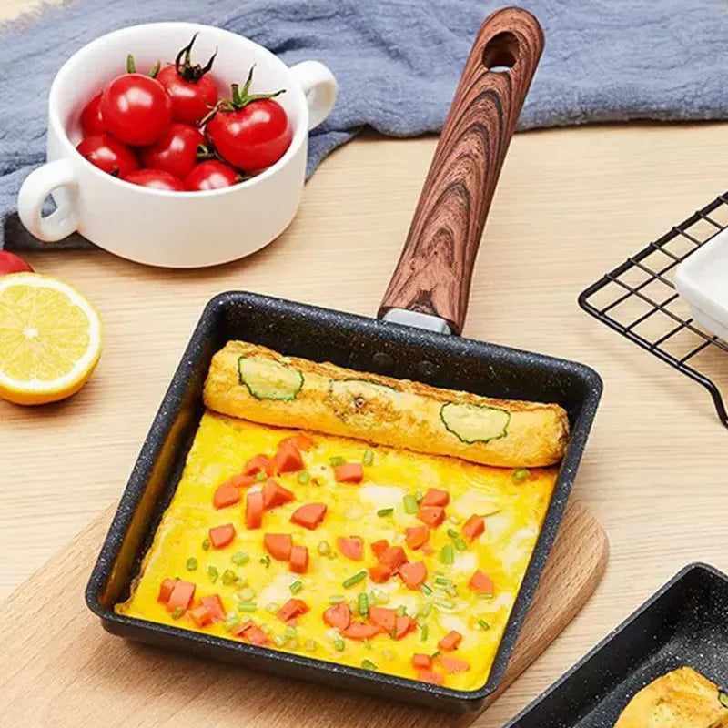 Japanese Tamagoyaki Omelet Pan Non-Stick Frying Pot Thickened Square Pans Induction Gas Stove Universal Egg Pancake Frying Pan