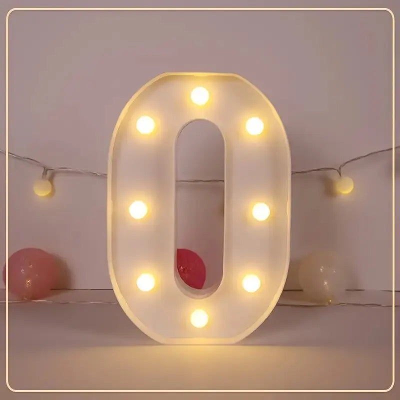 21.8cm White LED Letter&Number Night Lights,Battery Powered Decoration Lights,Wall Lights For Wedding,Birthday,Party,Christmas