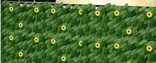 Green Artificial Ivy Privacy Fence Screen Outdoor With Sunflowers Artificial Grass Privacy Fence Screen Fake Ivy Wall Panel