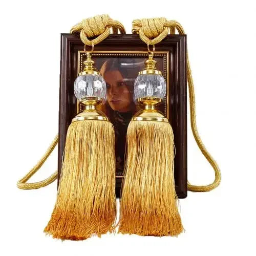 1Pair Tassel Curtain Tieback Crystal Bead Hanging Ball Tie Room Accessories Holder Buckle Rope Bandage Holdback Window Shade