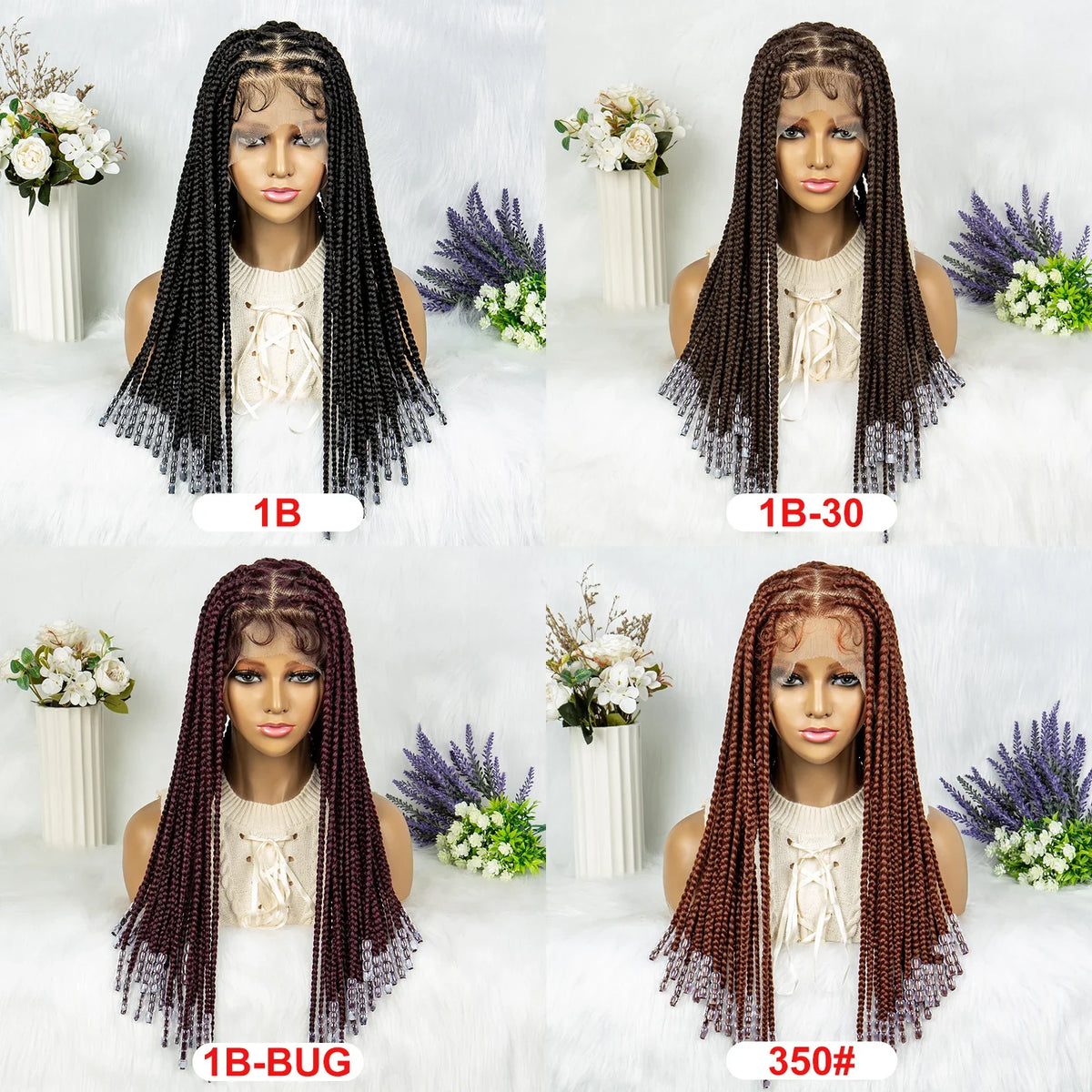 Full Lace Knotless Box Braids Wig | Pre-Plucked Baby Hair | Goddess Braids