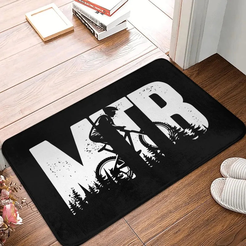 MTB Bike Door Floor Kitchen Bath  Living Room Mat Anti-Slip Outdoor Bicycle Cyclist Biking Doormat Entrance Rug Carpet Footpad