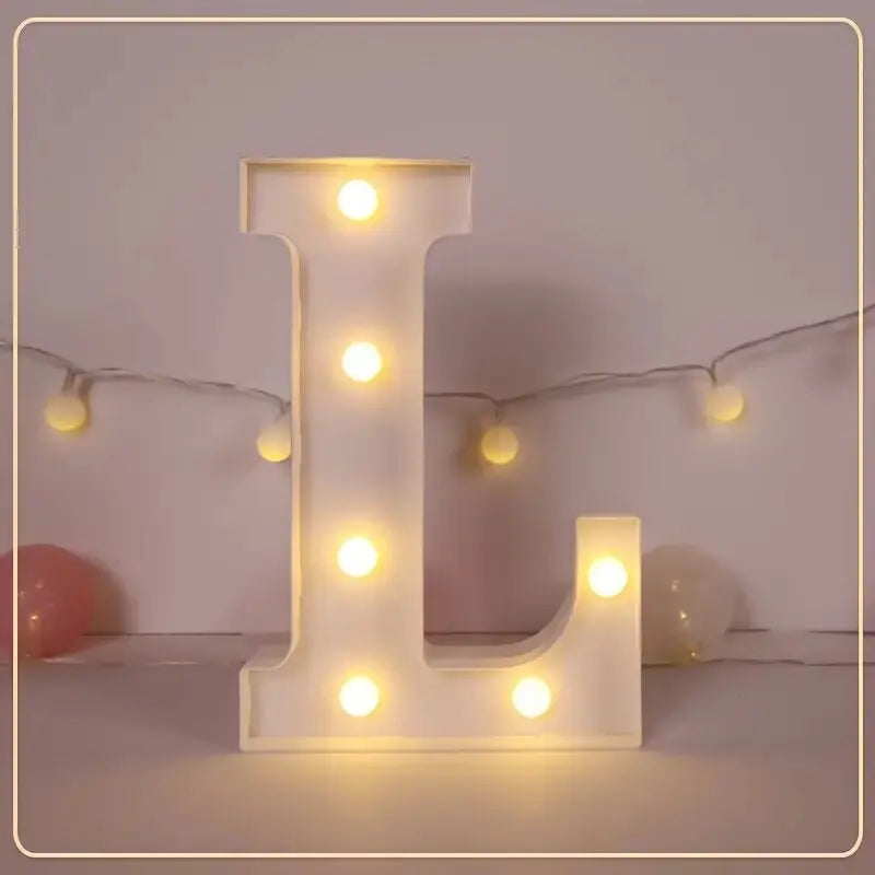 21.8cm White LED Letter&Number Night Lights,Battery Powered Decoration Lights,Wall Lights For Wedding,Birthday,Party,Christmas