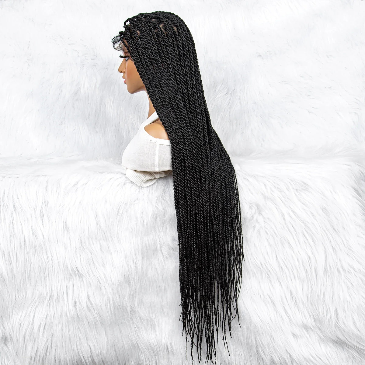 Full Lace Frontal Dreadlocks Wig | Twisted Hair & Baby Hair