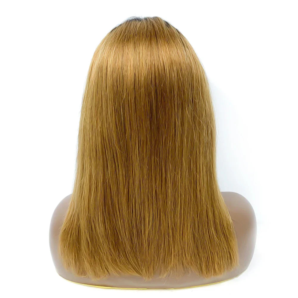 Ombre Straight Bob Wig | 1B/27 | 13x4 Transparent Lace Front Human Hair