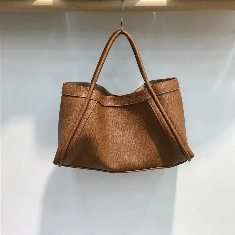 Fashionable Simple Korean Style Large Capacity Tote Bag | Versatile Crossbody Handbag & Mother-Child Commuting Bag