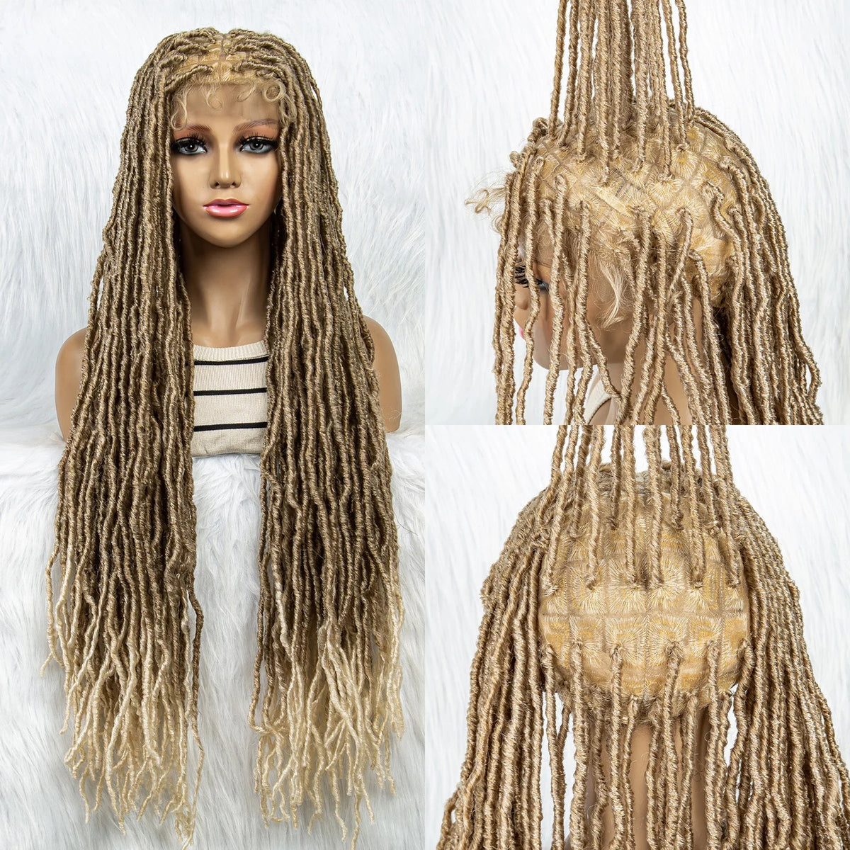 KIMA 36" Colorful Dreadlocks Braids Wig | Full Lace Front & Baby Hair