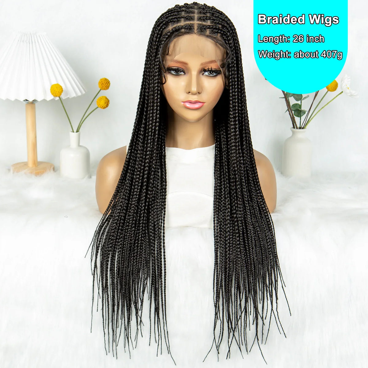 KIMA 26" Stitch Box Braids Wig | Full Lace Goddess Braiding