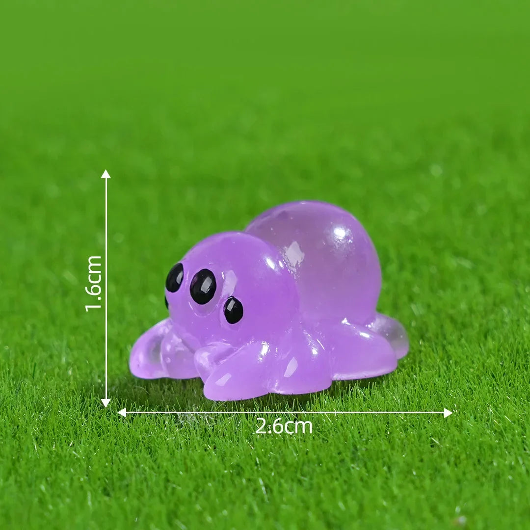 10/50Pcs Simulation Luminous Resin Spider Fairy Garden Miniature Ornaments Decoration DIY Jewelry Making Blind Bag accessories