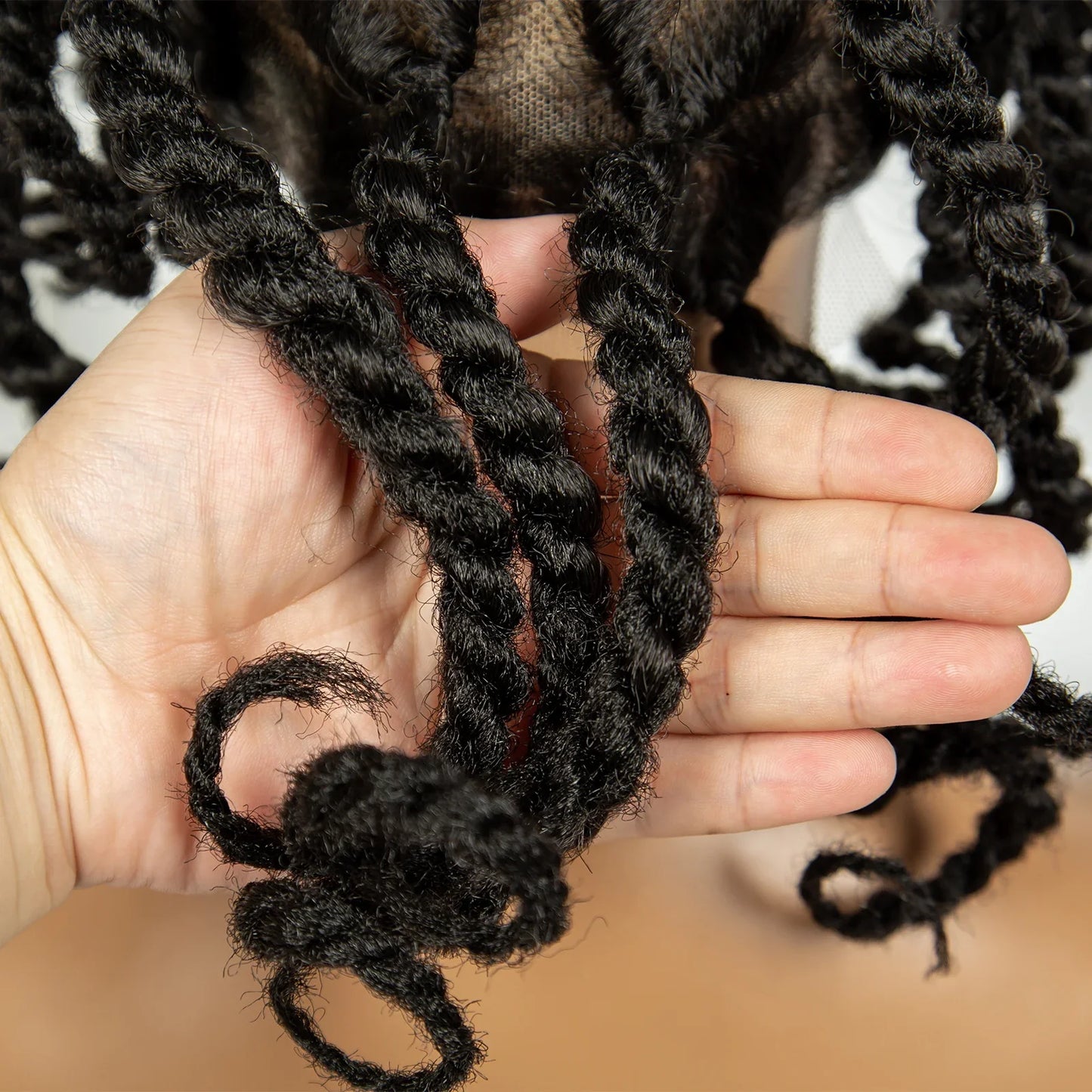 12" Short Box Braided Full Lace Wig | Crochet Braids | Baby Hair | Synthetic Braiding Wig