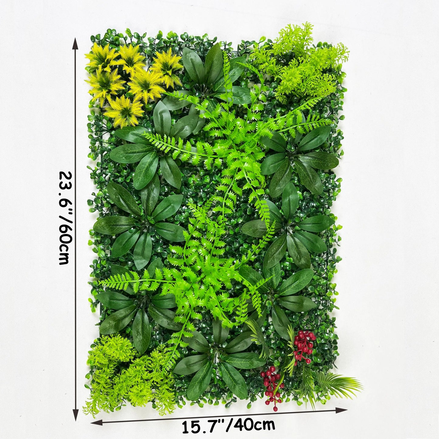 1pc Artificial Green Plant Wall Panel with Grass Flower Boxwood Hedge Wall Outdoor Artificial Privacy Fence Screen Fake Flower G