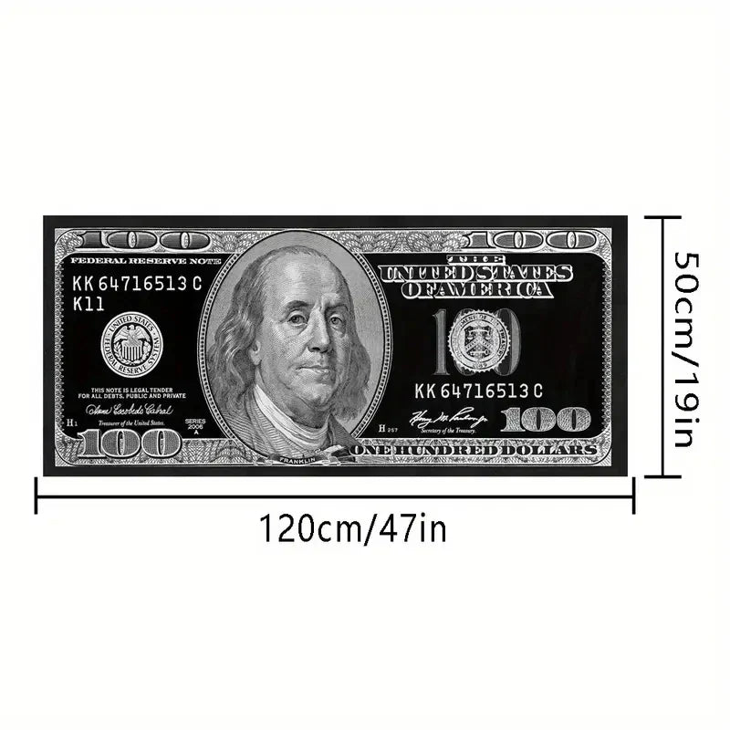 VIKAMA Creative Dollar Striped Rug, Durable and Easy-to-Clean Home Decor, Room and Living Room Decorative Floor Mat