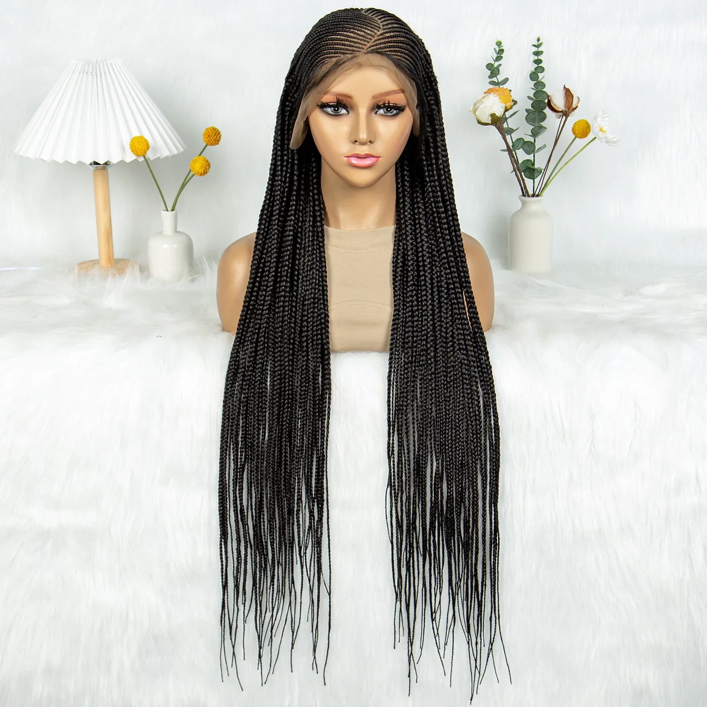 Fulani Cornrow Box Braids Wig | Full Lace Front | Baby Hair | KIMA Synthetic