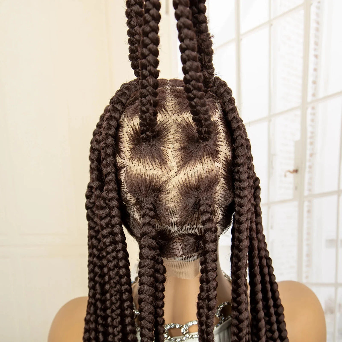 Jumbo Cornrow & Knotless Box Braids Wig | Full Lace | Baby Hair | Black Women