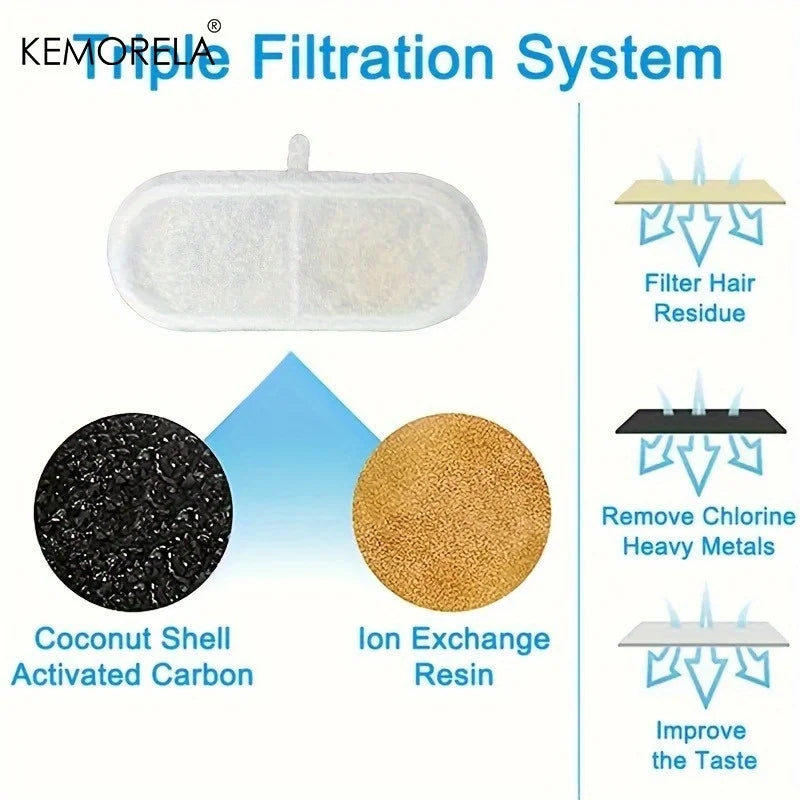 8/12PCS Activated Carbon Cat Water Dispenser Filter Fits Water Dispensers Traps Impurities & Improves Taste for Pet-Friendly
