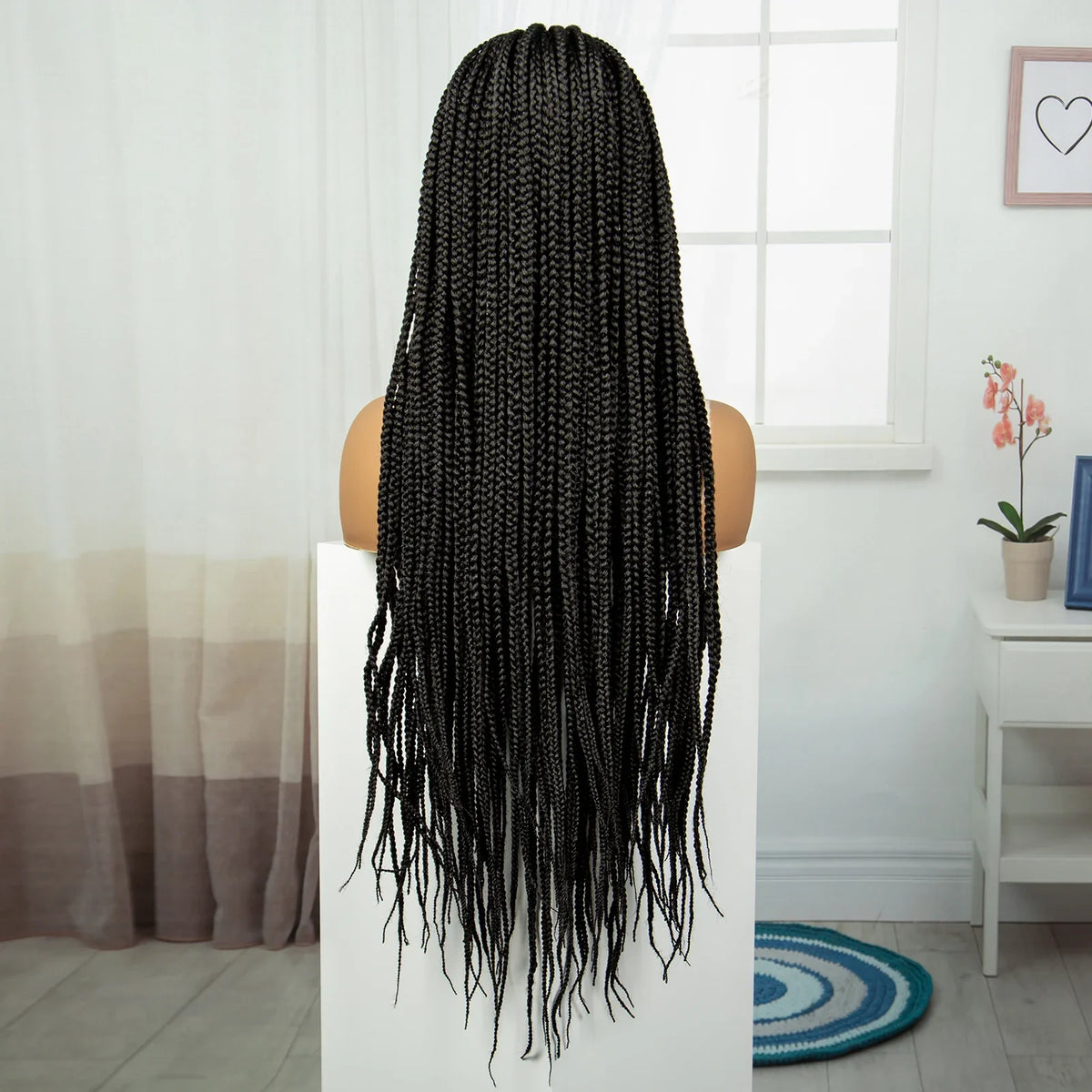 36" Ombre Knotless Braids Wig | 1B/27 | 9x6 Lace Front | Baby Hair