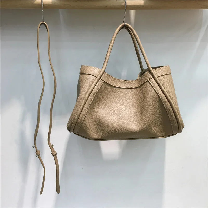 Fashionable Simple Korean Style Large Capacity Tote Bag | Versatile Crossbody Handbag & Mother-Child Commuting Bag