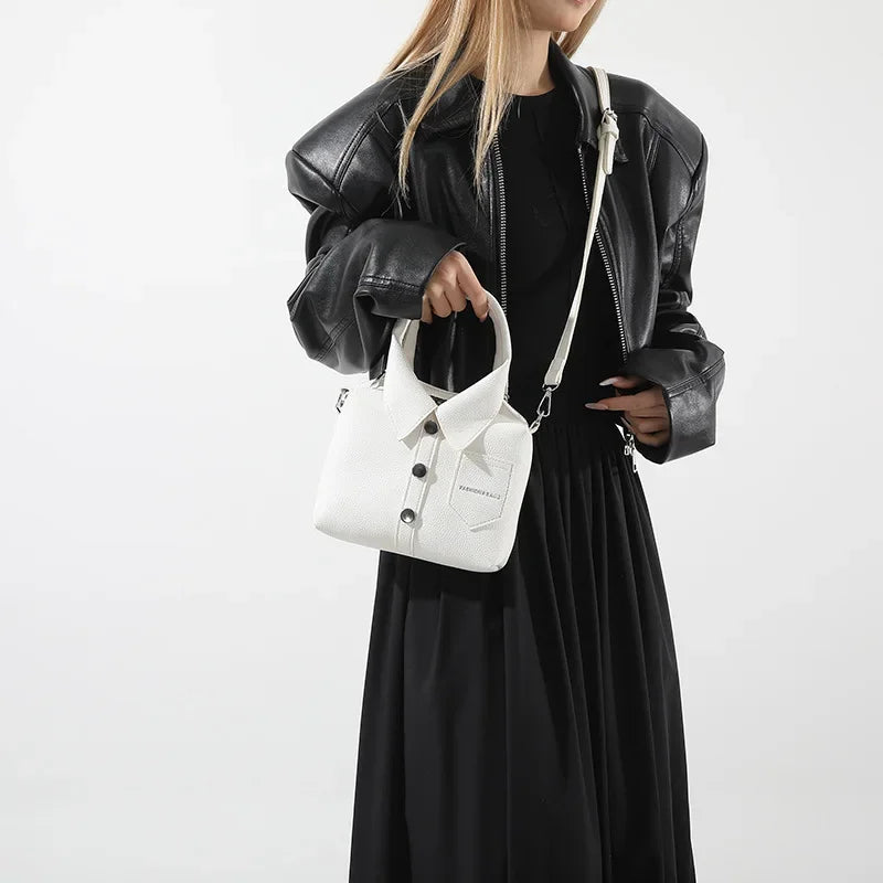 Designer Style Square Compact Shoulder & Crossbody Bag | High Quality PU Leather Handbag for Women (Zipper Closure, Unique Design)