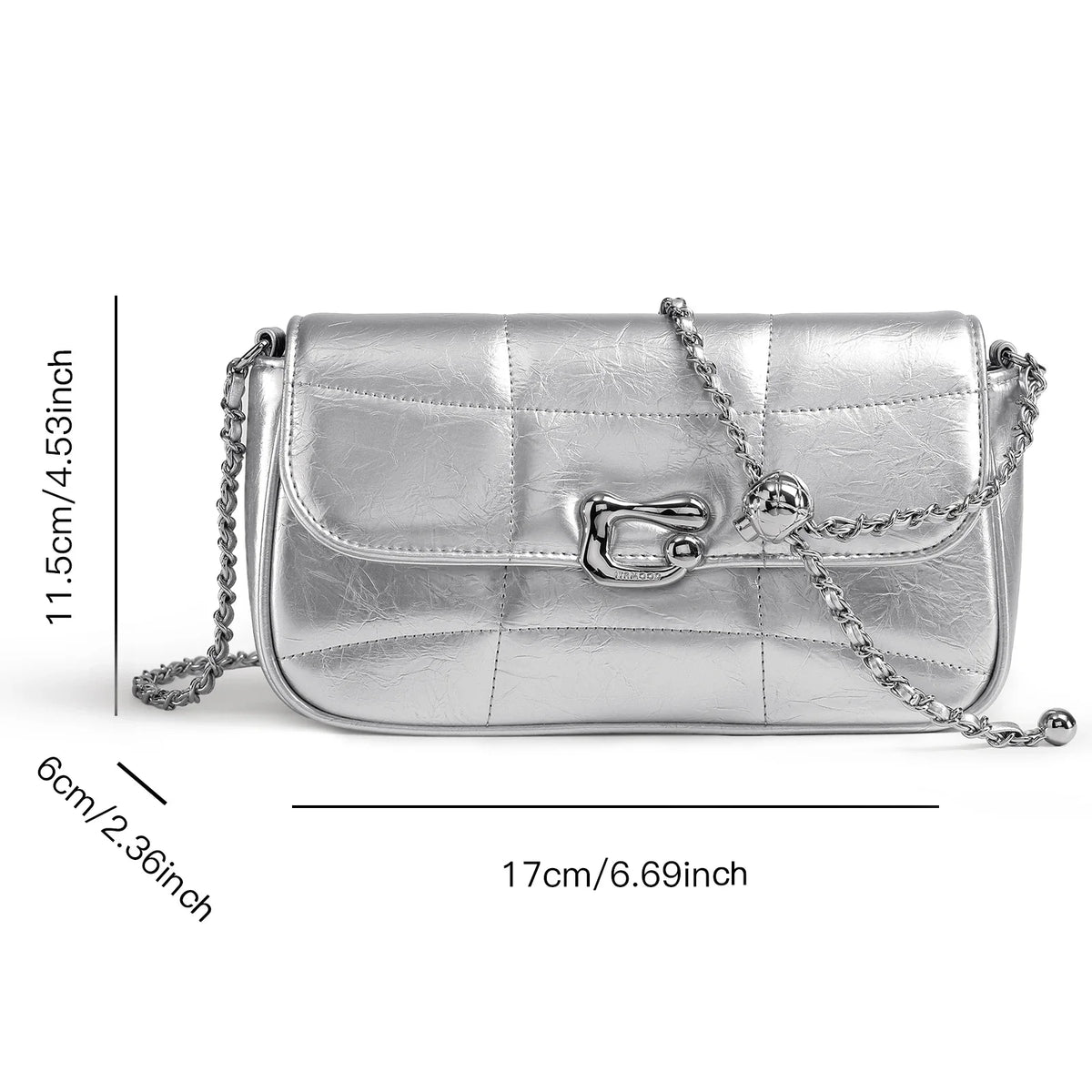 Genuine Leather Crossbody Bag | Luxury Brand Shoulder Bag with Chain Strap & Unique Design Quilted Handbag