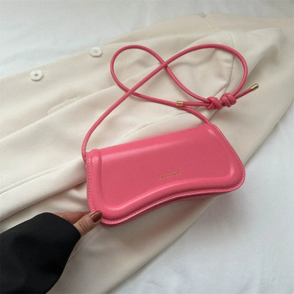 Ladies Shoulder & Crossbody Bags | PU Leather Women's Underarm Bags & Solid Color Small Top-Handle Purse (Female Daily Handbags)