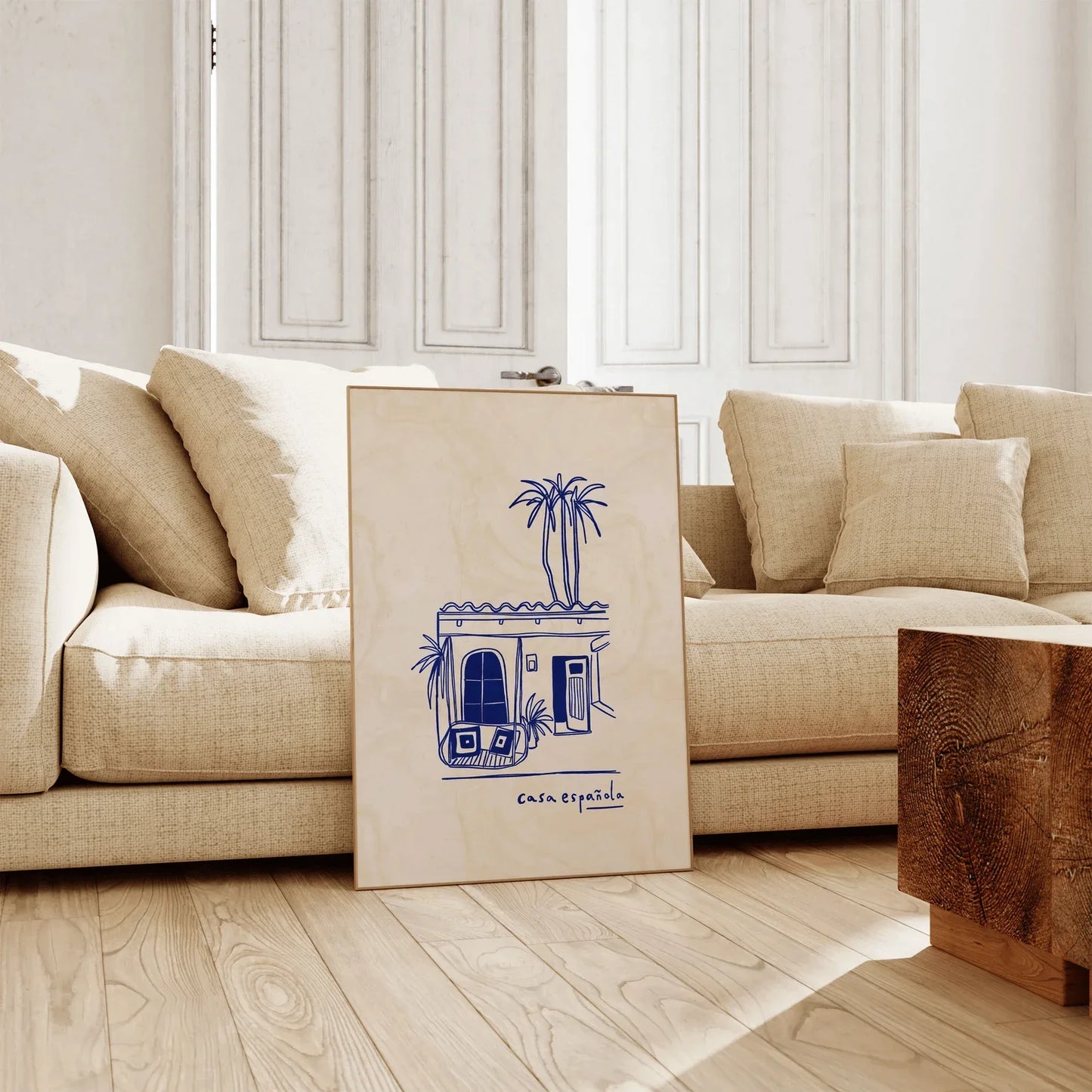 Casa Espanol Print, Ink Bleed Style, Spanish Retro Wall Art Spain House Summer Aesthetic Decor Gallery Wall Home Inspo unframed