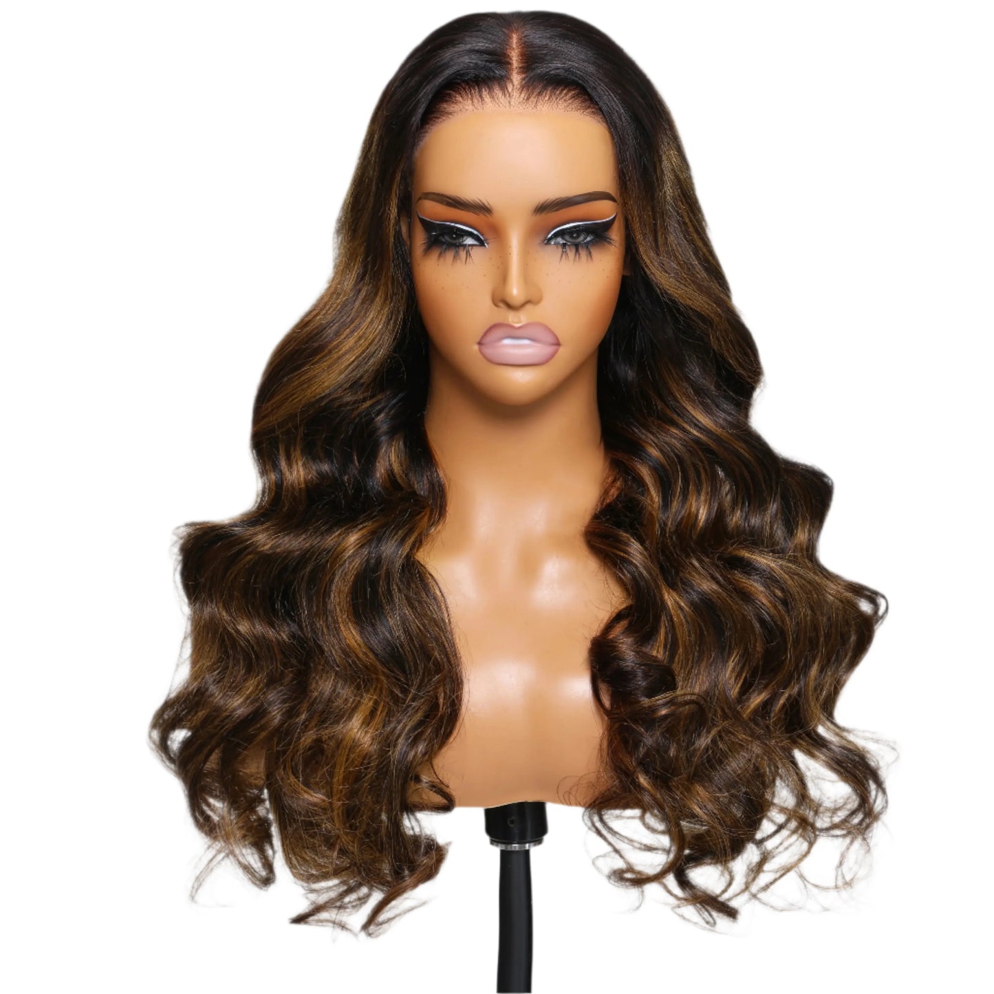 FB30 Balayage Highlight Body Wave Wig | 150% Density 7x5 Glueless Lace Front Human Hair (Invisible Knots)