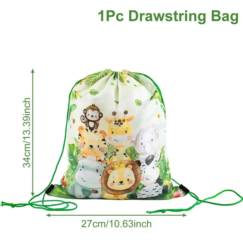 Jungle Animal Tablecloth Birthday Party Decor Palm Leaves Tablecloth Jungle Safari Wild One Kids Birthday Party Decoration